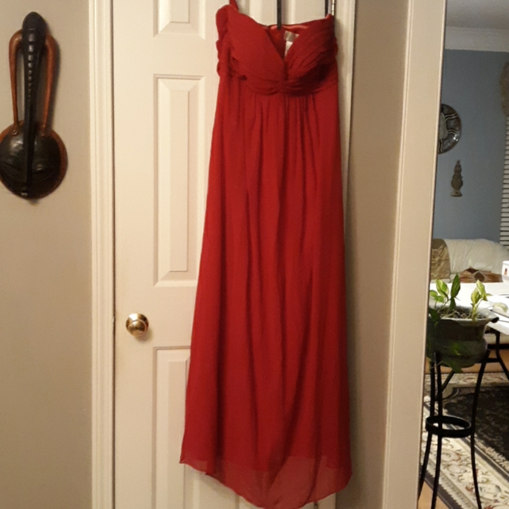 Red evening gown